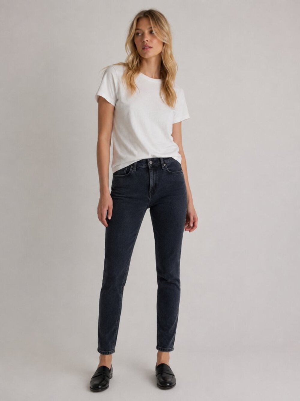 2/$30 Topshop High Rise Jeans Washed Black W28 #9323